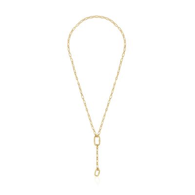 Imagen 2 del producto Collar mediano con baño de oro 18 kt sobre plata con anilla