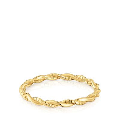 Imagen 2 del producto Anillo trenzado con baño de oro 18 kt sobre plata TOUS
