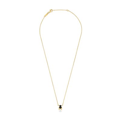 Imagen 2 del producto Collar motivo oso con baño de oro 18 kt sobre plata y ónix