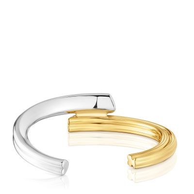 Imagen 2 del producto Pulsera esclava bicolor ancha con motivos oso y corazón