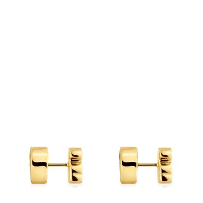 Imagen 2 del producto Pendientes oso con baño de oro 18 kt sobre plata y diamantes