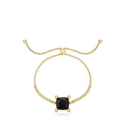 Imagen 2 del producto Pulsera cadena con detalles en baño de oro 18 kt sobre plata y ónix Color Black