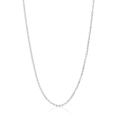 Gargantilla de plata con anillas ovales finas, 50 cm Chain