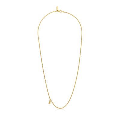 Imagen 2 del producto Collar corto barbado con baño de oro 18 kt sobre plata