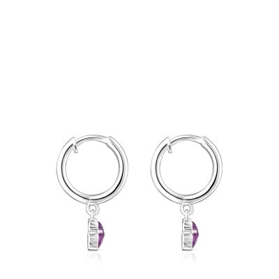 Imagen 2 del producto Aros Cool Color de plata y amatista Tous