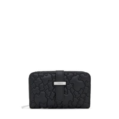 Billetera negra Bridge Puffy bear