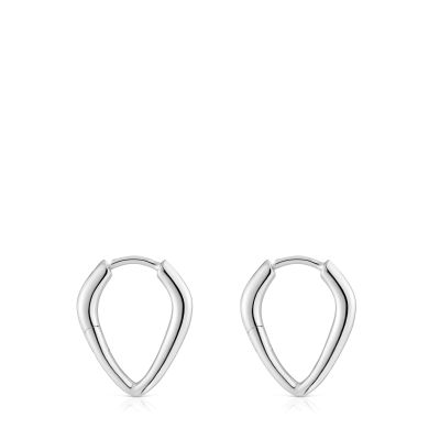 Imagen 2 del producto Pendientes de plata cortos con aro púa Basics