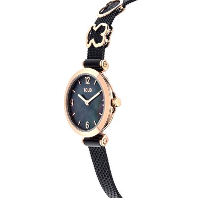 Imagen 2 del producto Reloj analógico brazalete de acero IP negro acero IPRG rosa