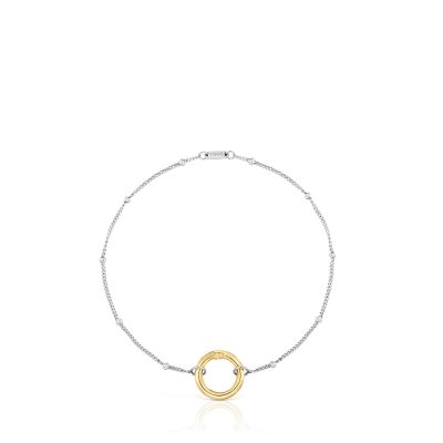 Imagen 2 del producto Pulsera cadena de acero y anilla de oro Hold