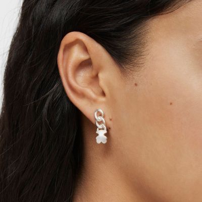 Imagen 2 del producto Pendientes cortos de plata oso Bold Motif