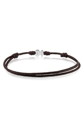 Imagen 2 del producto Pulsera Tous Super Micro de Acero y Cordón en color marrón