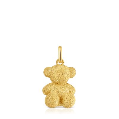 Colgante oso mediano oro 18 kt plata diamantada Bold Bear