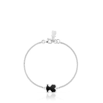 Imagen 2 del producto Pulsera de plata y metacrilato negro Galaxy