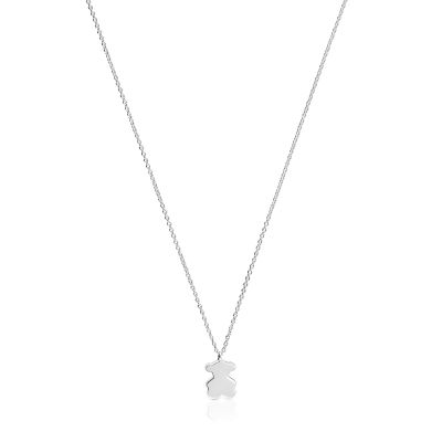 Collar corto de plata y motivo oso Sweet Dolls
