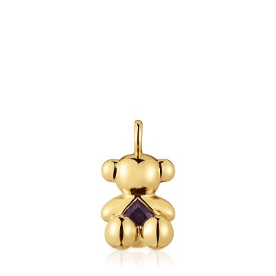 Colgante oso con baño de oro 18 kt sobre plata Bold Bear