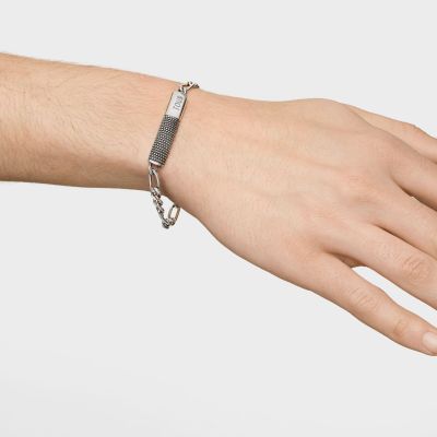 Pulsera cadena de plata envejecida TOUS Man