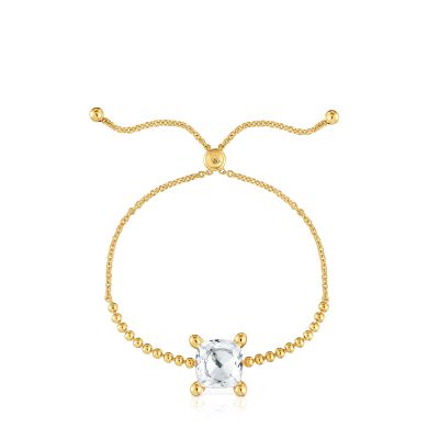 Imagen 2 del producto Pulsera cadena con detalles en baño de oro 18 kt sobre plata