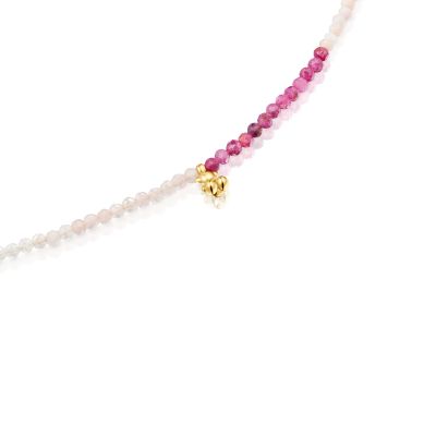 Imagen 2 del producto Collar corto con baño de oro 18 kt sobre plata y turmalinas Bold Bear