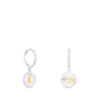 Aros aro de plata y plata vermeil oso Iris Motif Tous