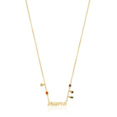 Collar Mama de plata vermeil y gemas TOUS Mama
