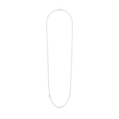 Imagen 2 del producto Collar largo de plata con anillas redondas Bold Bear