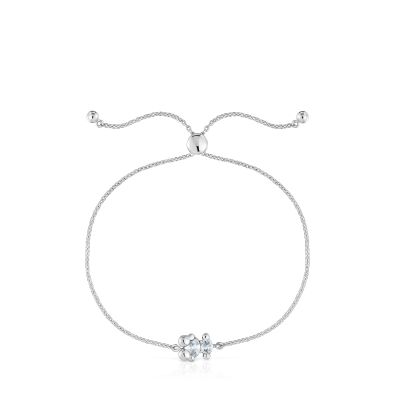 Imagen 2 del producto Pulsera oso de plata y cuarzo cristal de roca Color Bear