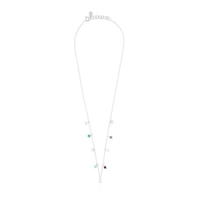 Imagen 2 del producto Collar de plata y gemas Bold motivos Motif