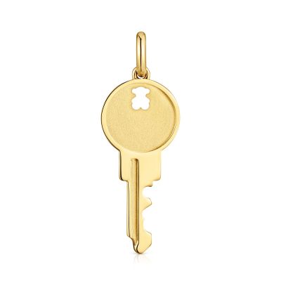 Colgante llave con baño de oro de 18 kt sobre plata Medallions