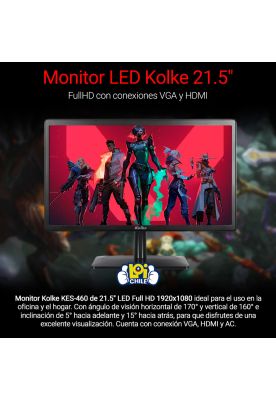 Imagen 2 del producto Monitor KOLKE Led 19.5 1366 x 768 / 60Hz