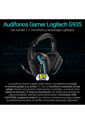 Imagen 2 del producto Audífonos Gamer Inalámbricos Logitech G935