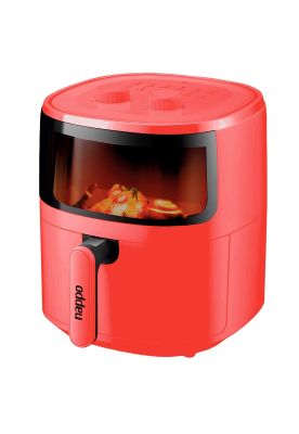 Freidora de Aire Nappo 1500W 5,7L Con Luz y Visor Roja