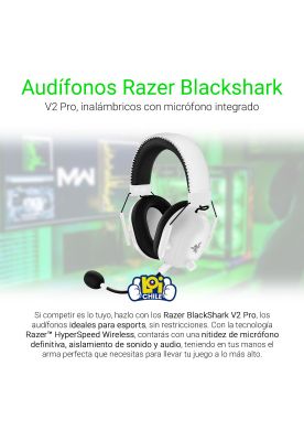 Imagen 2 del producto Audífonos Gamer Razer Blackshark V2 Pro Inalámbricos Blanco