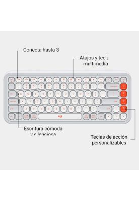 Imagen 2 del producto Kit Teclado y Mouse Inalámbricos Logitech Pop Icon Blanco
