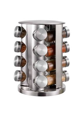 Set de 16 Especieros Croix Base Giratoria Acero Inoxidable