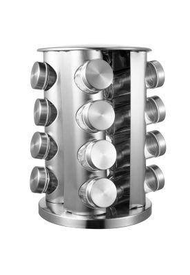 Imagen 2 del producto Set de 16 Especieros Croix Base Giratoria Acero Inoxidable