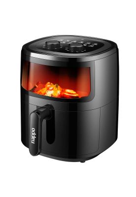 Freidora de Aire Nappo 1500W  5,7L  Con Luz y Visor Negra