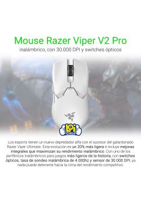 Imagen 2 del producto Mouse Gamer Razer Viper V2 Pro Inalámbrico Recargable Blanco
