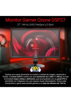 Imagen 2 del producto Monitor Gamer Ozone 27' DSP27 IPS 144Hz 1Ms