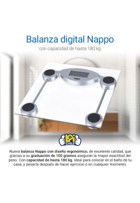 Imagen 2 del producto Balanza Digital Nappo Con Capacidad 180kg Oferta Loi Chile