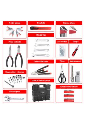 Imagen 2 del producto Kit de Herramientas Nappo 189 Piezas y Maletín