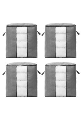 Pack 4 Cajas Organizadoras DecoTeam Tela con Visor 46x28x48