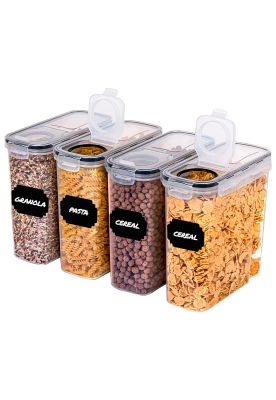 Imagen 2 del producto Set de 4 Recipientes Herméticos CROiX Apilables + Etiquetas