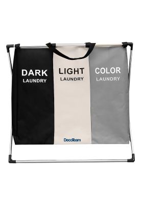 Imagen 1 del producto Cesto Triple Para Ropa DecoTeam Desmontable Tela Oxford 600D