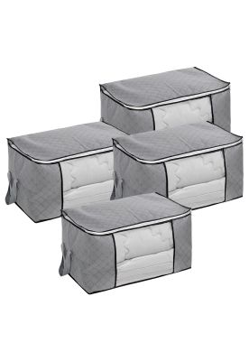 Pack 4 Cajas Organizadoras DecoTeam Tela con Visor 60x35x40