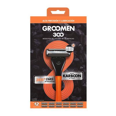 Groomen Máquina Afeitar 300 + 12 Cartuchos De 3 Navajas