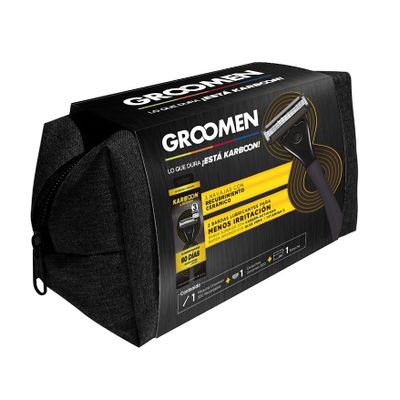 Grooomen Pack Maquina Afeitar Black 300x1 + Bolso