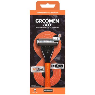 Máquina Afeitar Groomen 300 + 1 Cartucho De 3 Navajas