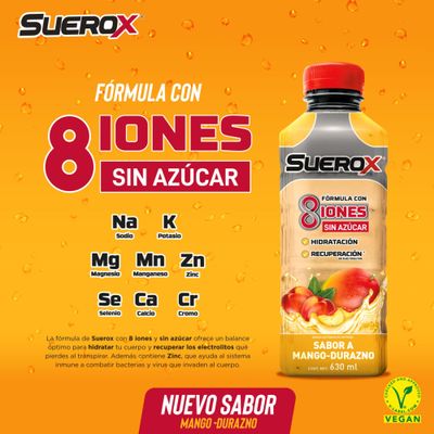 Imagen 2 del producto Suerox Bebida Isotónica Mango-Durazno 630 ML