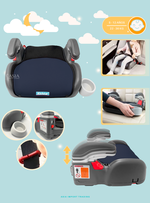 Imagen 2 del producto Alzador con apoyabrazo regulable color Azul