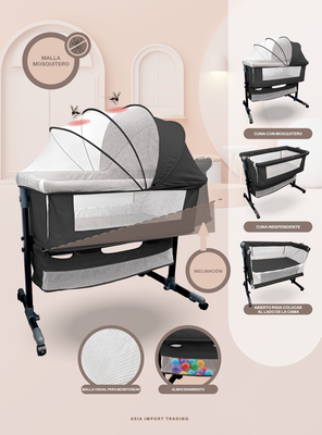 Imagen 2 del producto Cuna Colecho color Gris Oscuro